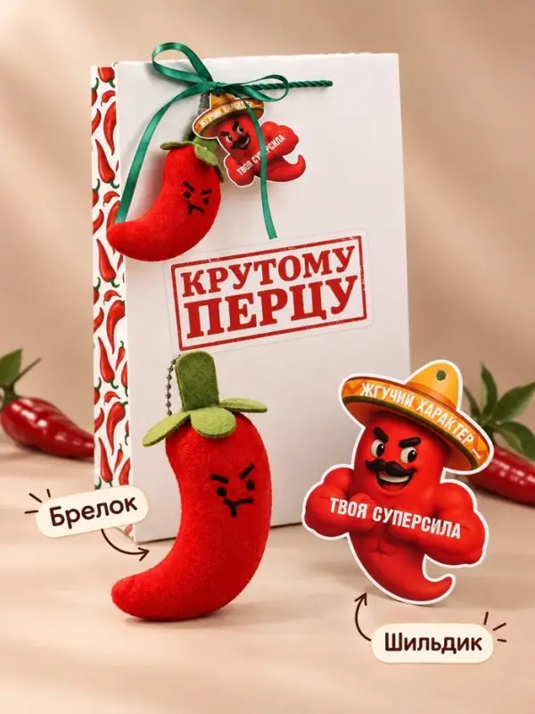 Пакет ламинированный &laquo;Крутому перцу&raquo;, 22.3&times;9&times;35 см