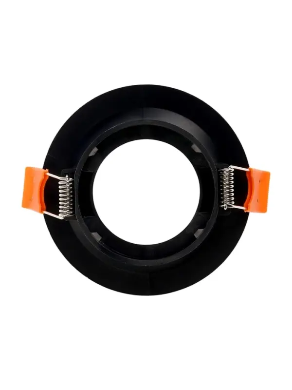 Светильник встраиваемый под лампу MR-16, круглый, пластиковый, чёрный