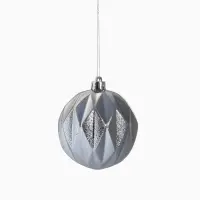 Ёлочные игрушки &laquo;Зимний шик&raquo;, шары новогодние, d=8 см, набор 24 шт., серебро
