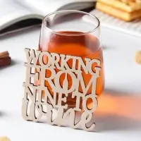 Подставка деревянная под горячее WINE, 9×9 см