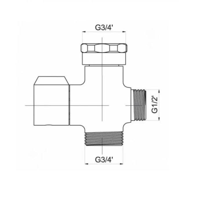 Дивертор ZEIN Z741, для смесителя, корпус цинк, керамика, цвет хром Дивертор ZEIN Z741, для смесителя, корпус цинк, керамика, цвет хром