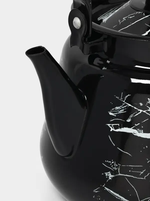 Чайник кон. с мет.р. 3,5л (черная)Черный мрамор Чайник кон. с мет.р. 3,5л (черная)Черный мрамор