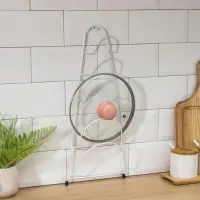 Подставка для крышек подвесная, 19.5&times;9&times;46 см, белая