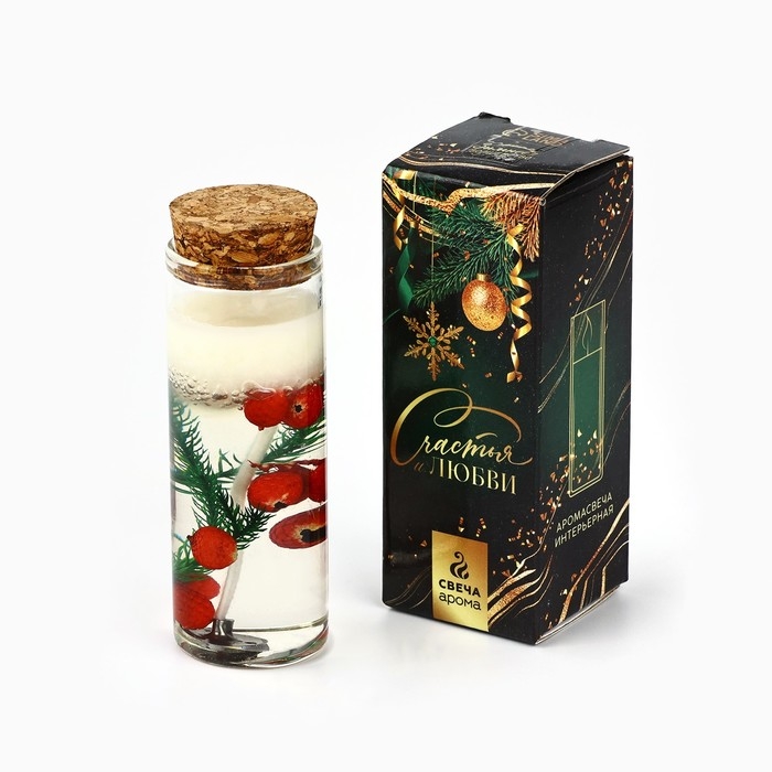 Новогодняя свеча в колбе «Новый год:Счастья и любви» Новогодняя свеча в колбе «Новый год:Счастья и любви»