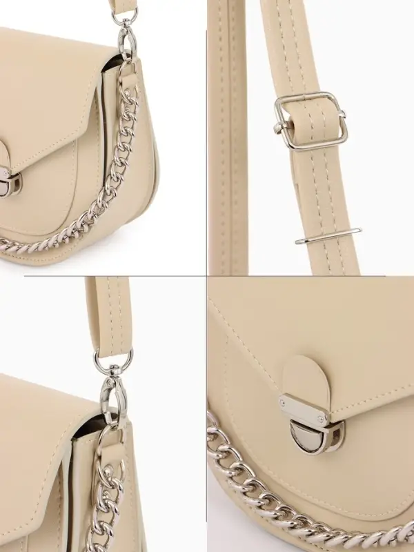 Сумка женская мессенджер TEXTURA на клапане, 17&times;10&times;18 см, бежевая