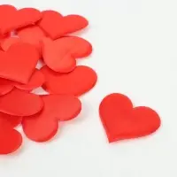 Сердечки декоративные, набор 12 шт., 6.5&times;5 см, красные