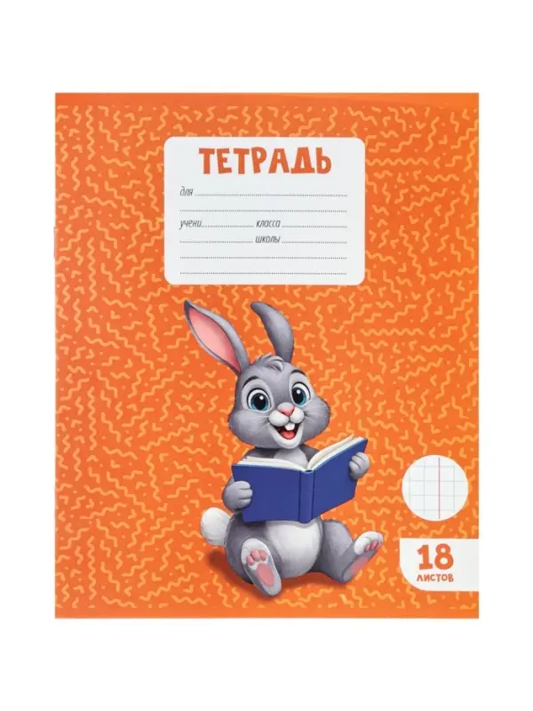 Тетрадь 18 листов в клетку Calligrata KIDS, блок №2, 5 В МИКС
