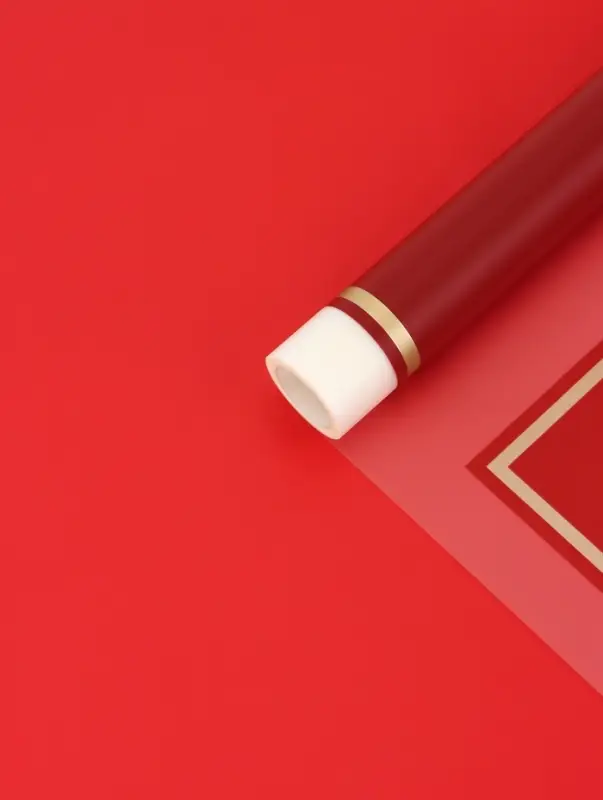 Плёнка для цветов, красный с золотым, 58 см&times;10 м