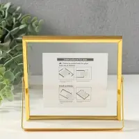 Фоторамка металл на 1 фото 15х15 см "Лофт" золото гальваника 1,2х15,5х15,5 см Фоторамка металл на 1 фото 15х15 см "Лофт" золото гальваника 1,2х15,5х15,5 см