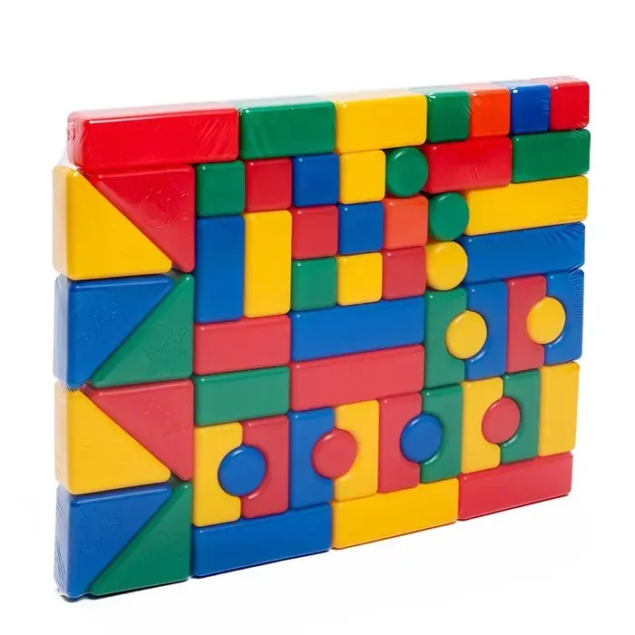Кубики детские, пластиковые, цветные, 60 штук, 4&times;4 см