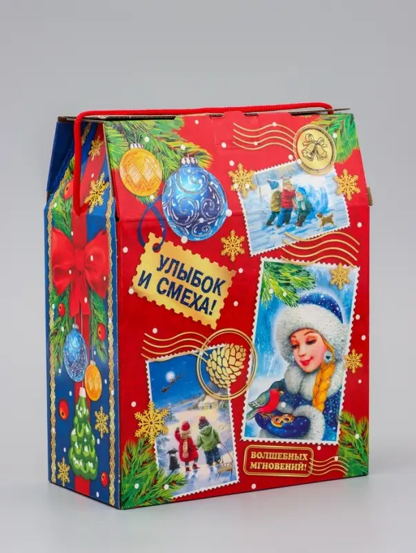 Коробка подарочная новогодняя &laquo;Почта&raquo; 20&times;26&times;10.5 см