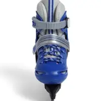 Коньки детские раздвижные BlackAqua, р. 34-37, для фитнеса, синие