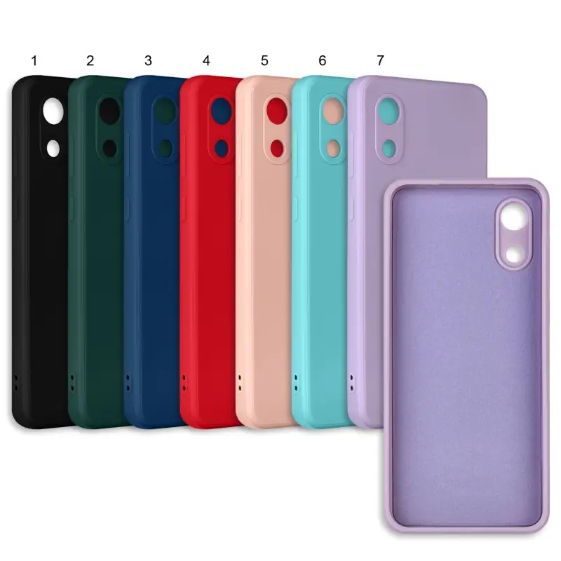 Чехол для Samsung A03 Core цветной силикон