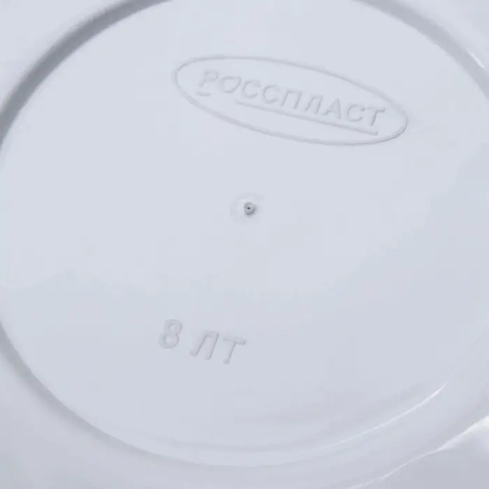 Горшок для цветов с поддоном &laquo;Камешки&raquo;, 8 л, пластиковый, белый