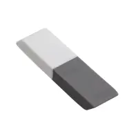 Набор ластиков 10 штук, комбинированные, скошенные, 60&times;15&times;6 мм, бело-серые