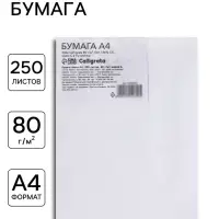 Бумага Calligrata, А4, 250 листов, 80 г/м&sup2;, белизна 146% CIE, класс С, в плёнке
