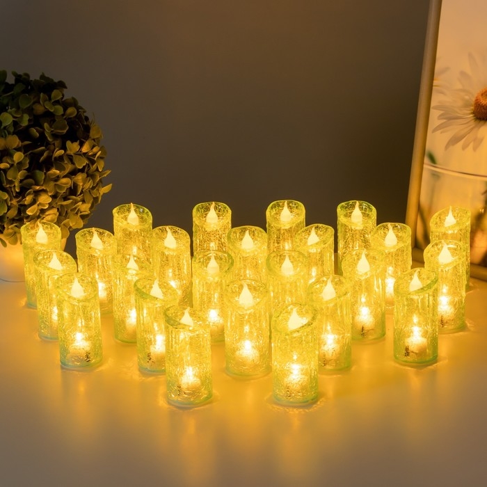 Ночник Ночник "Голубая свеча" LED 1Вт от батареек 3хLR44 голубой 5х5х16см RISALUX