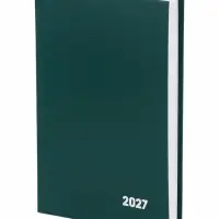 Ежедневник датированный Calligrata, А5, 2027, твёрдая обложка из бумвинила, 168 листов, зеленый