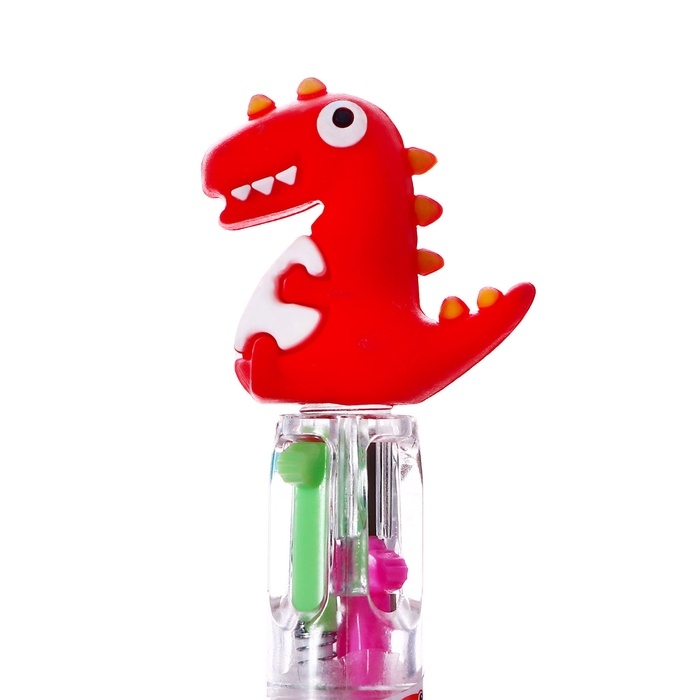 Многоцветная шариковая ручка Calligrata Многоцветная шариковая ручка Calligrata "Дракон" автоматическая, 4-х цветная, МИНИ, красная