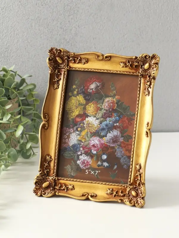 Фоторамка полистоун 13х18 см "Версаль" тёмное золото 23х17,5х3 см