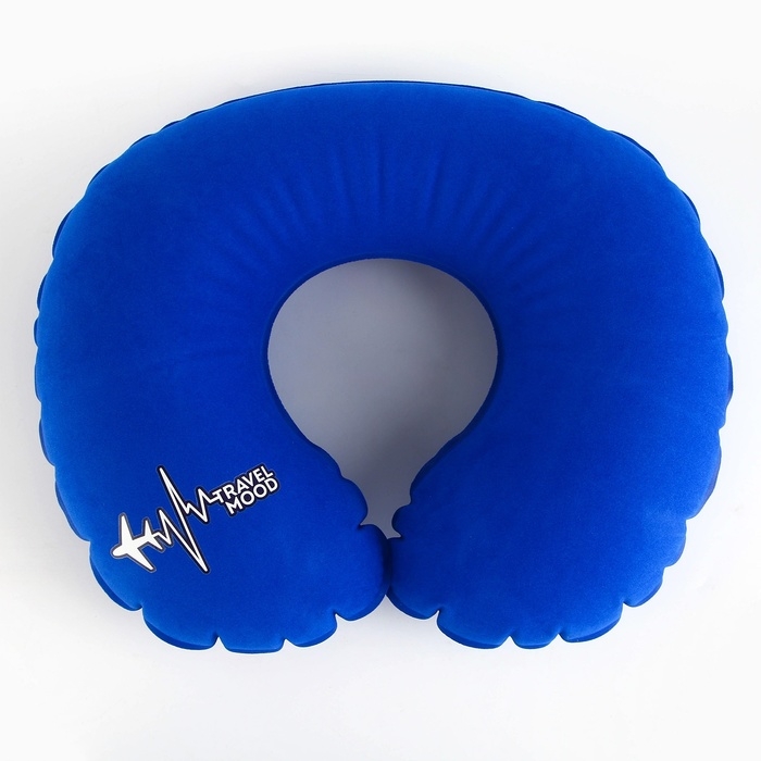 Подушка надувная Travel mood, цвет синий Подушка надувная Travel mood, цвет синий