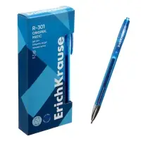 Ручка гелевая ErichKrause. R=301 Original Gel Matic, автоматическая, синий стержень, узел 0.5 мм