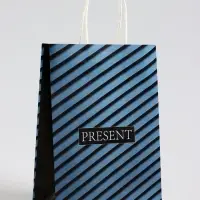 Пакет подарочный крафт Present, 18×8×25 см
