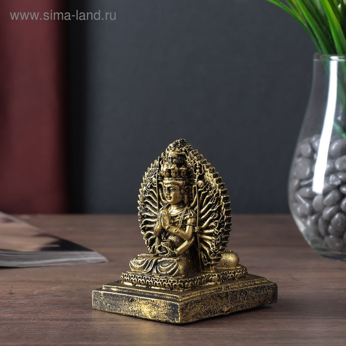 Нэцке полистоун бронза Нэцке полистоун бронза "Шива" 10х7,5х8,2 см
