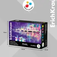 Акриловые краски 6 цветов, ErichKrause Art Spirit Pearl, 20 мл