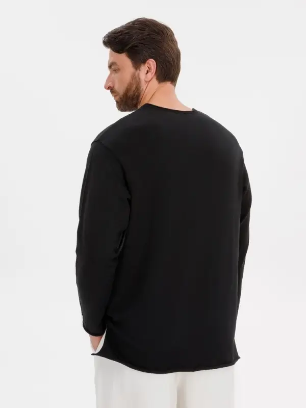 Лонгслив унисекс Siluetti Fuori, черный, размер S/M Лонгслив унисекс Siluetti Fuori, черный, размер S/M