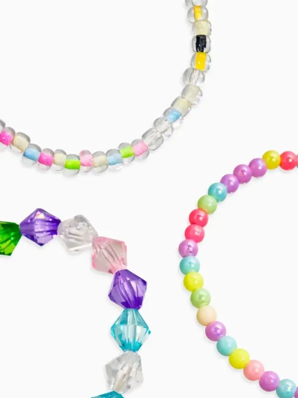 Браслет детский «Выбражулька», 3 шт. набор, бусины граненые, цветной Браслет детский «Выбражулька», 3 шт. набор, бусины граненые, цветной