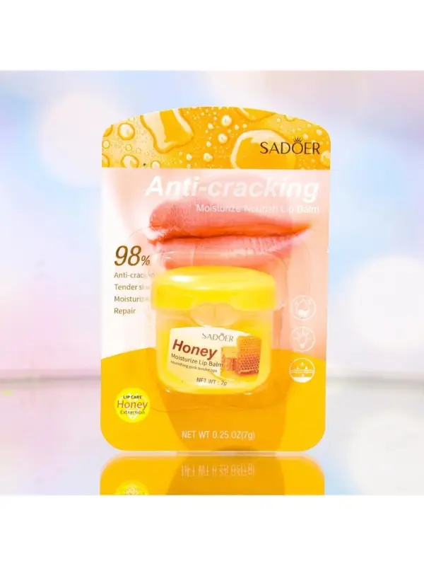 Бальзам для потрескавшихся губ с мёдом