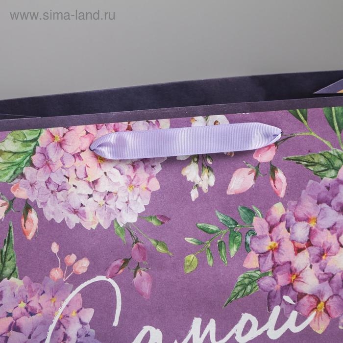 Пакет подарочный крафтовый горизонтальный, упаковка, «Самой лучшей», ML 27 х 23 х 11,5 см Пакет подарочный крафтовый горизонтальный, упаковка, «Самой лучшей», ML 27 х 23 х 11,5 см