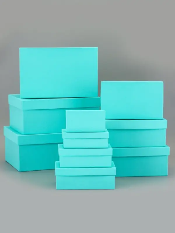 Набор подарочных коробок 10 в 1 &laquo;Тиффани&raquo; 30&times;19&times;12 - 12&times;6.5&times;4 см