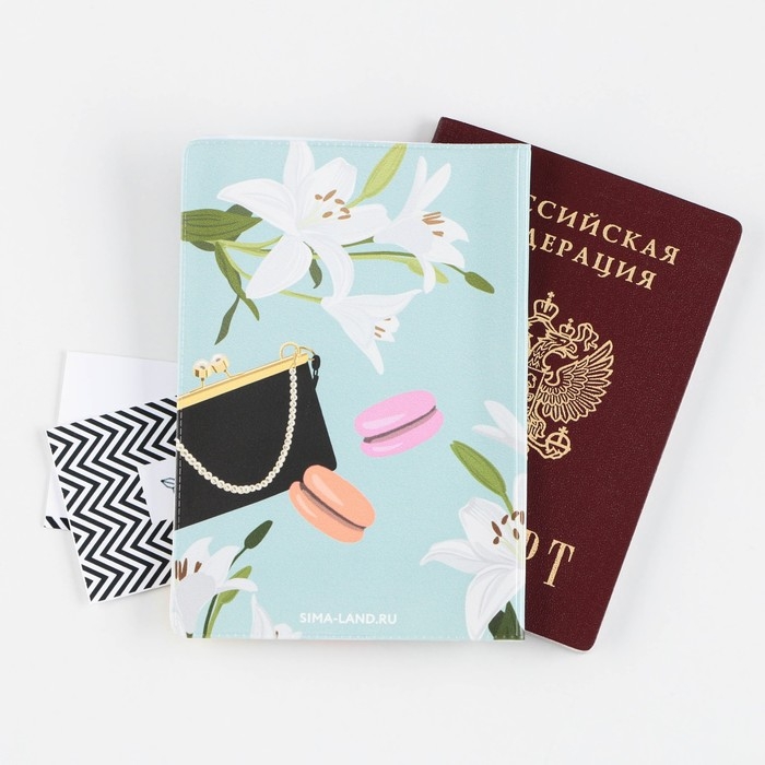 Обложка на паспорт Обложка на паспорт "Девичьи фантазии", ПВХ