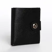 Портмоне мужское, 3 отделения, на магните, чёрное