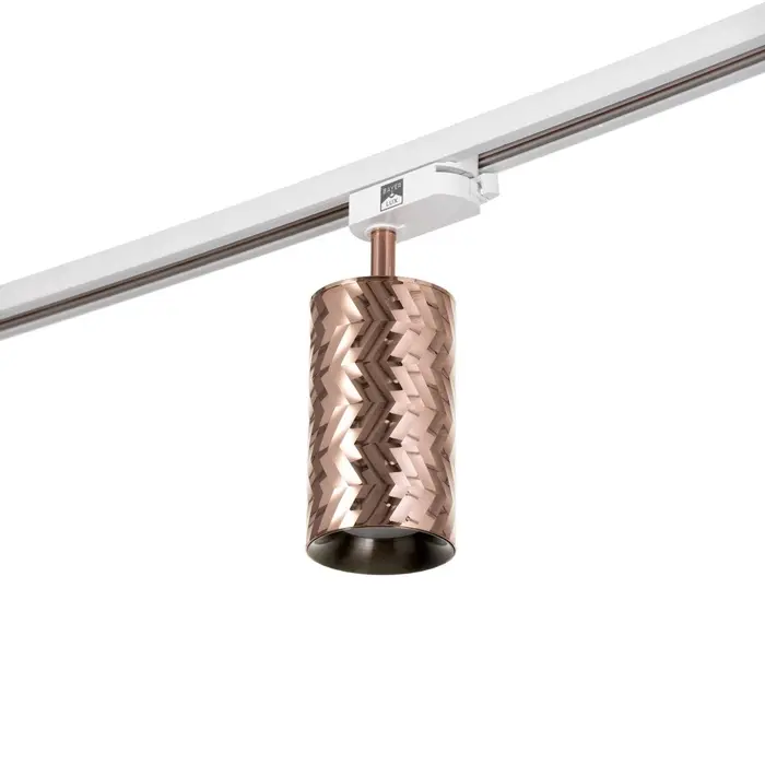 Светильник трековый BayerLux Simple &laquo;Астер&raquo; GU10, 220 В, 7.5&times;7.5&times;20 см, розовое золото