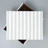 Коробка подарочная складная белая, упаковка, &laquo;Зигзаги&raquo;, 32 х 25 х 16 см