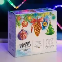 Гирлянда &laquo;Бахрома&raquo; 2.4&times;0.9 м с насадками &laquo;Сердце&raquo;, IP20, прозрачная нить, 186 LED, свечение мульти, 8 режимов, 220 В