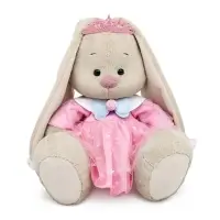 Мягкая игрушка &laquo;Зайка Ми&raquo; в платье и розовой диадеме, 18 см