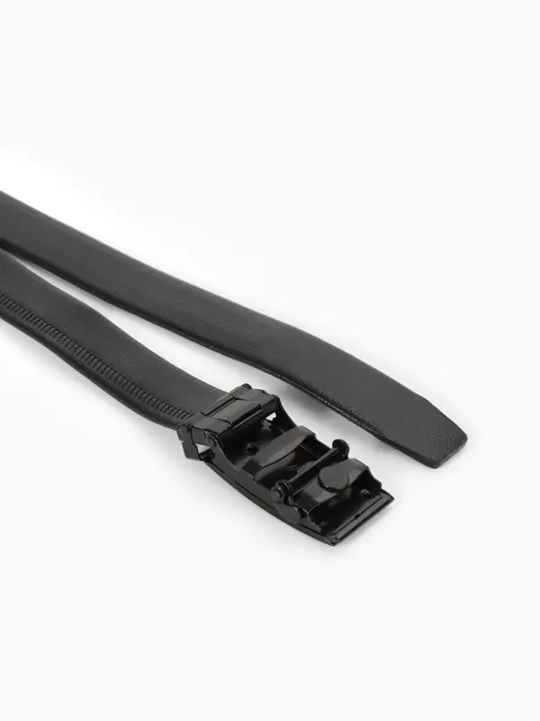 Ремень мужской, ширина 3.5 см, пряжка автомат, чёрный, МИКС