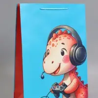 Пакет подарочный ламинированный &laquo;Маленький динозаврик&raquo;, 33&times;42.5&times;10 см