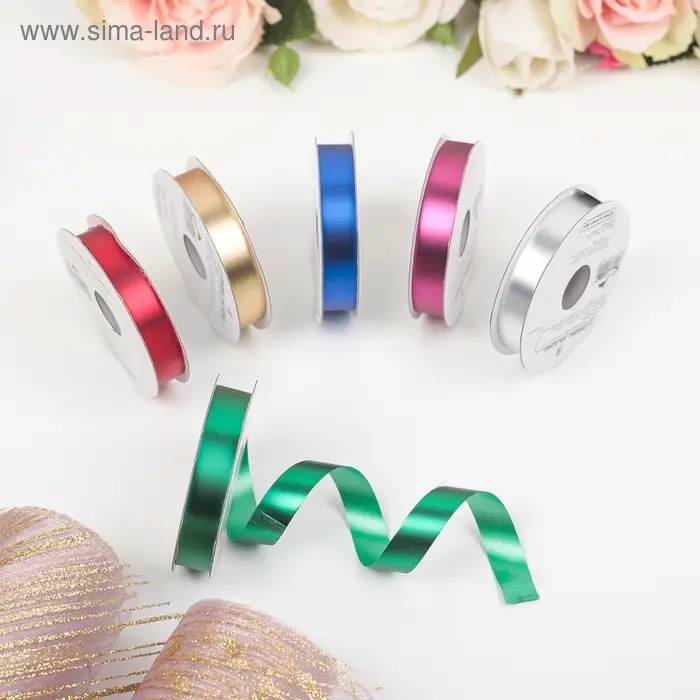 Лента упаковочная (ФАСОВКА 6 шт), цвета микс, 1,2 см х 5 м Лента упаковочная (ФАСОВКА 6 шт), цвета микс, 1,2 см х 5 м