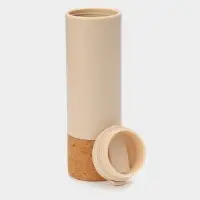 Бутылка для воды Magistro Cork, c элементами пробки, 450 мл, 7&times;7&times;23 см, пластик, бежевая