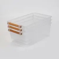 Корзины для хранения Wood Fusion, набор 3 шт.: 31.7&times;19.5&times;11.5 см, пластик, буковое дерево