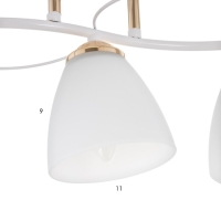 Люстра 2178/5 E27 40Вт бело-золото 70х28,5х22 см BayerLux