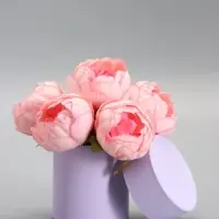 Шляпная коробка сирень, 10 х 10 см