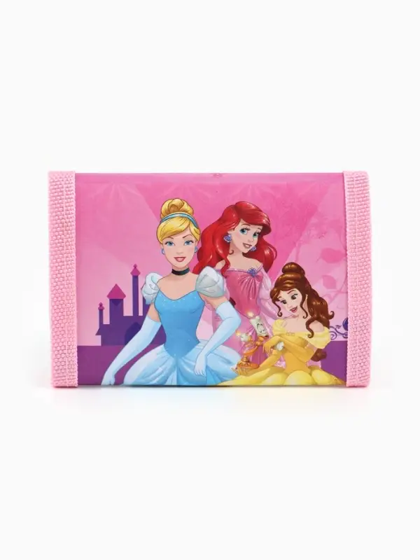 Кошелек детский на липучке &laquo;Принцессы&raquo; розовый 9&times;9&times;1
