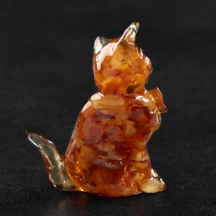Сувенир Сувенир "Кот", янтарь