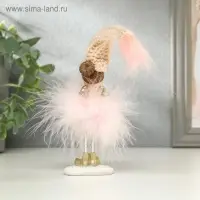 Фигурка полистоун &laquo;Ангелочек-малышка в розовой пуховой юбке&raquo;, 22&times;4&times;5 см, МИКС